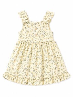 EUC Kate Quinn Girls' Yellow Floral Ruffle Sundress